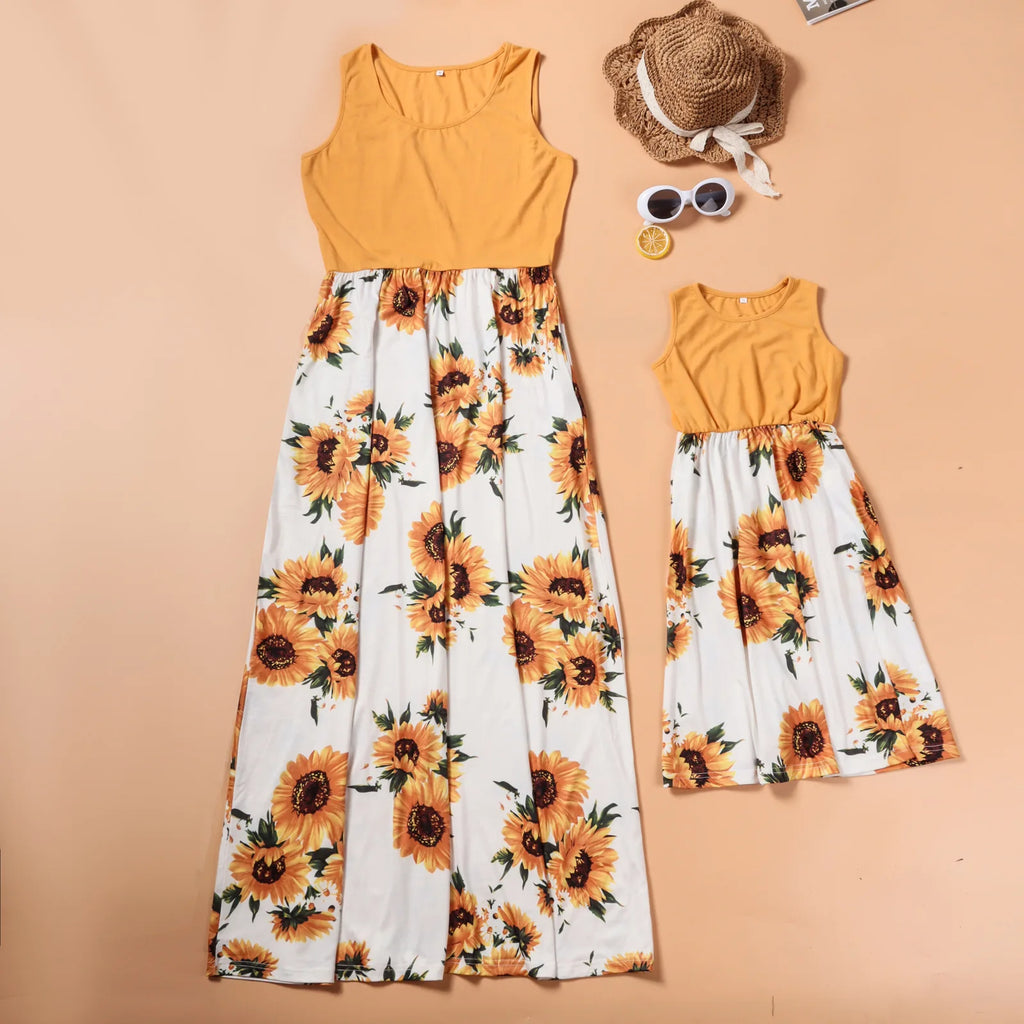 Robe été légère fleurie matching Maman Avec Moi