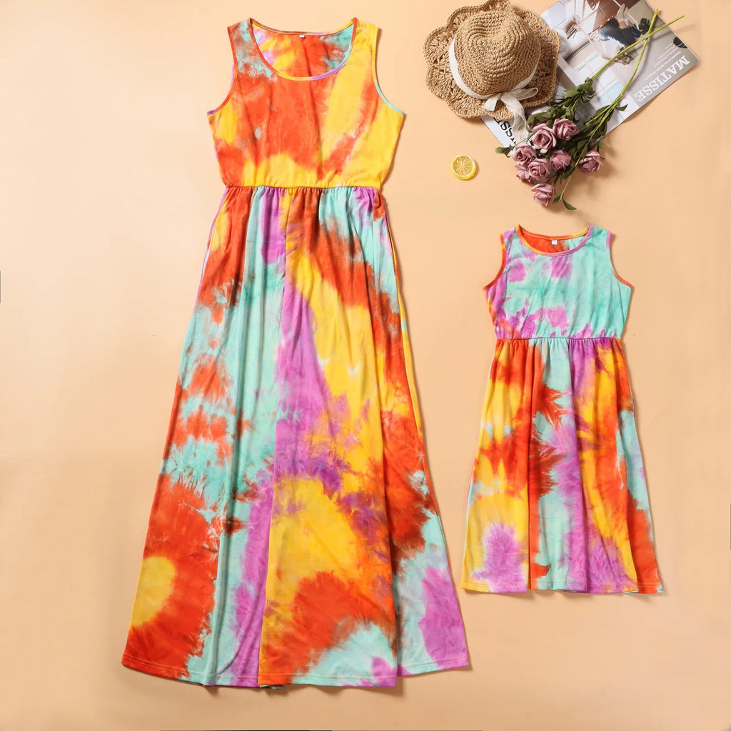Robe été légère fleurie matching Maman Avec Moi