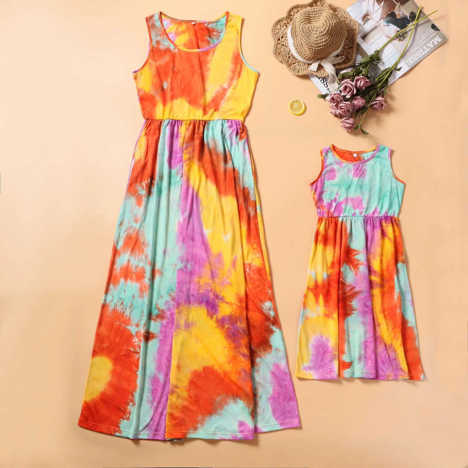 Robe été légère fleurie matching Maman Avec Moi