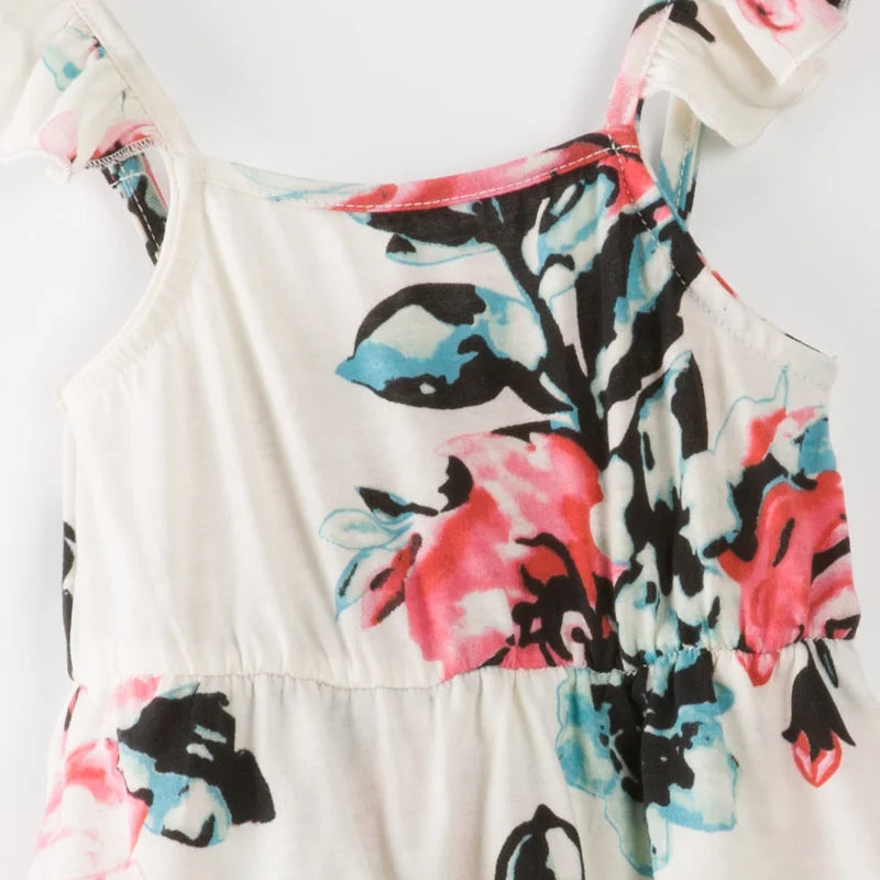 Tenue été impression florale matching pour toute la famille