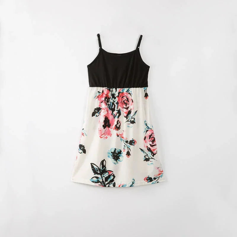 Tenue été impression florale matching pour toute la famille