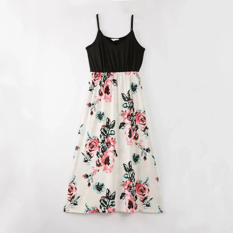 Tenue été impression florale matching pour toute la famille