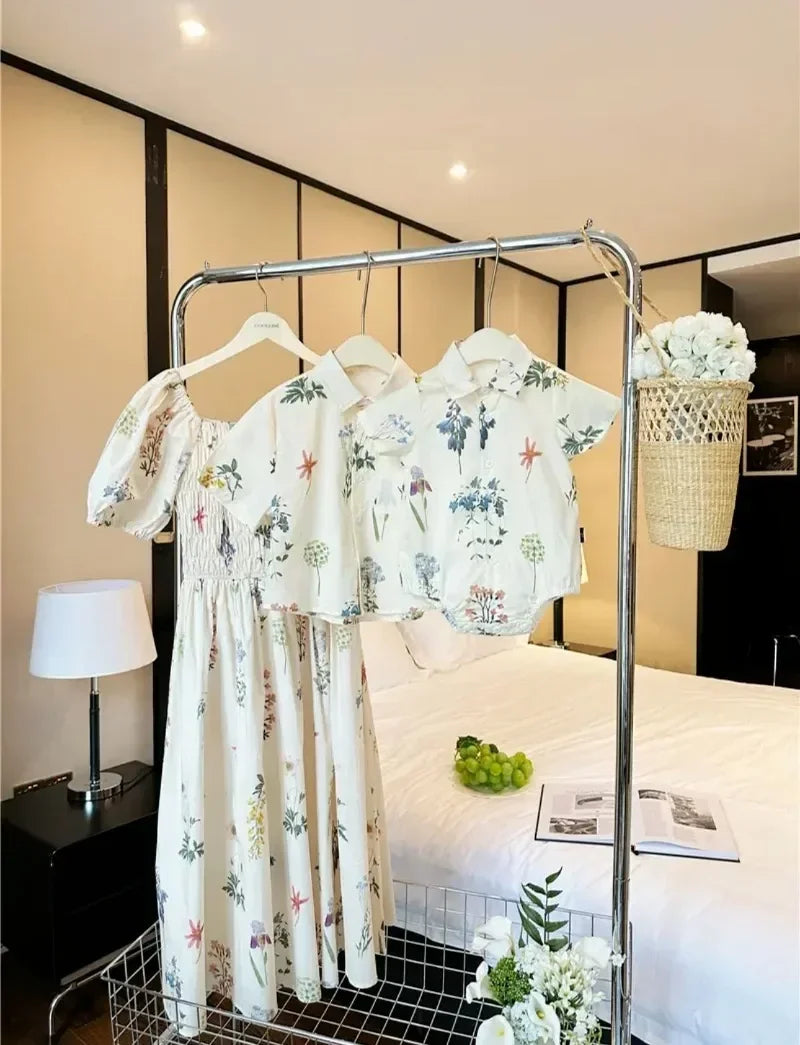 Tenue printemps matching pour toute la famille