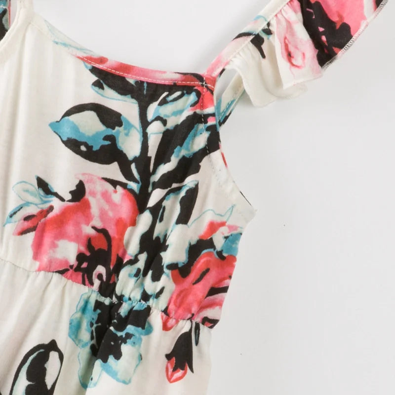 Tenue été impression florale matching pour toute la famille