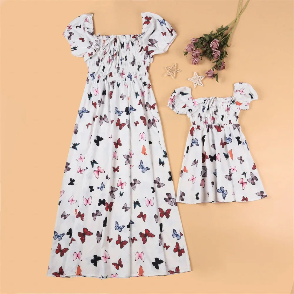 Robe à motif multiple matching Maman Avec Moi