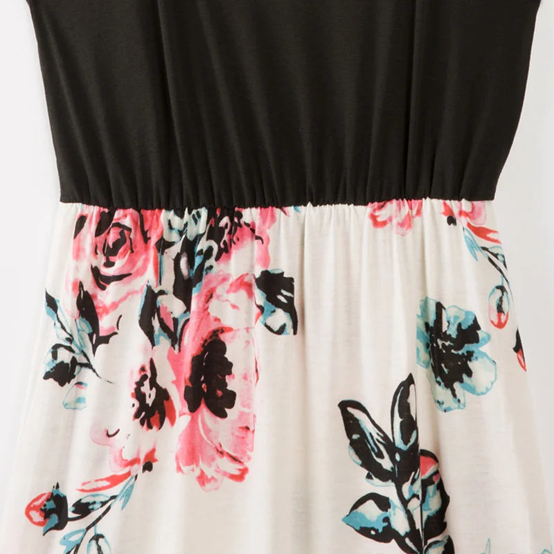 Tenue été impression florale matching pour toute la famille
