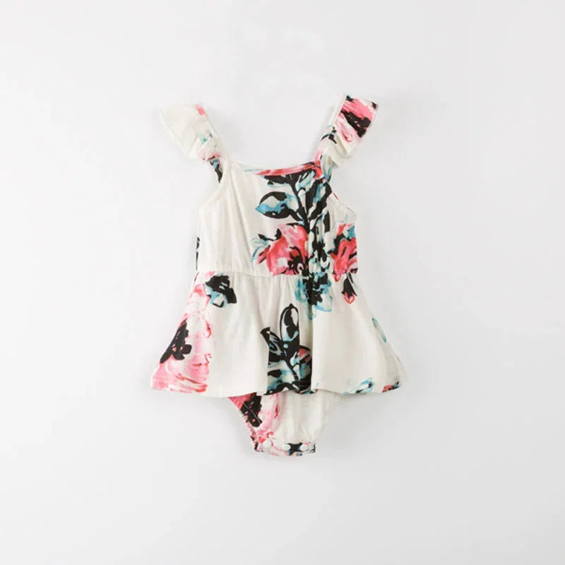 Tenue été impression florale matching pour toute la famille